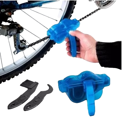 Kit de limpieza para bicicletas, cepillo con trinquete y raspador, 3 piezas, MTB